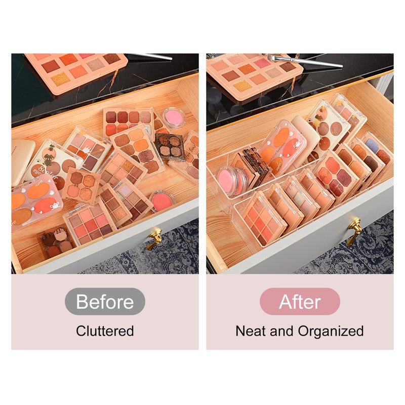 JessLab Acrylic Organizer, 8 Cube Sections Makeup Organizer for Drawer, Makeup Organizer for Vanity, Countertop, Bathroom, Kitchen and Cabinet Storage - Image 3